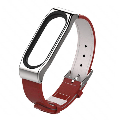 Ремешок для фитнес-браслета Xiaomi Mi Band 4 Leather Red фото 