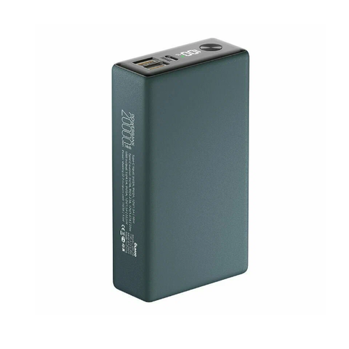 Внешний аккумулятор Olmio QX-20 20000mAh 22.5W QC3.0/PD LCD Dark Green фото 